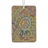 Abstracte Inner Peace Car Freshener Luchtverfrisser (Achterkant)