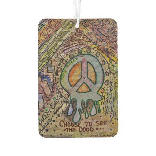 Abstracte Inner Peace Car Freshener Luchtverfrisser (Achterkant)