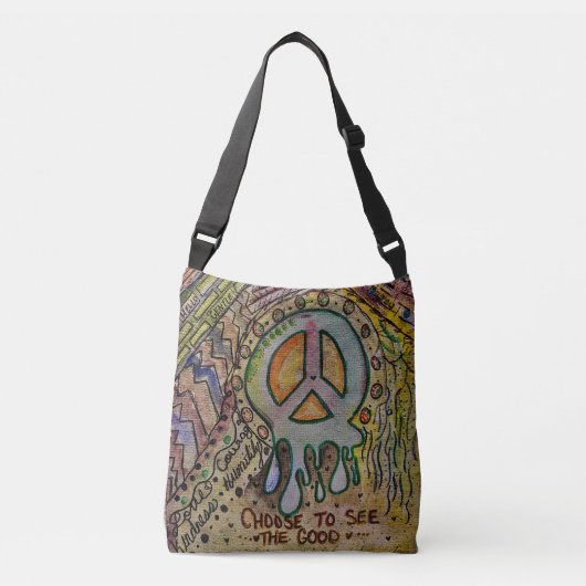 Abstracte Inner Peace Crossbody Bag Crossbody Tas (Voorkant)
