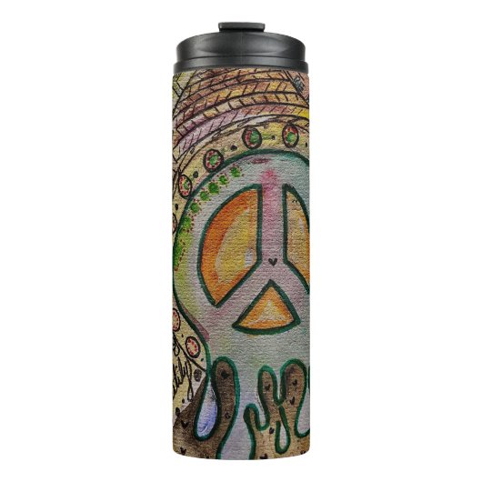 Abstracte Inner Peace Tumbler Thermosbeker (Voorkant)