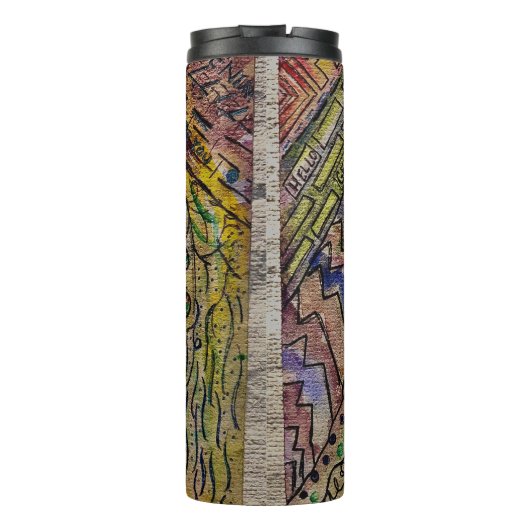 Abstracte Inner Peace Tumbler Thermosbeker (Achterkant)
