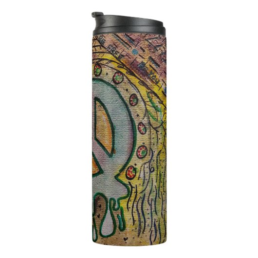 Abstracte Inner Peace Tumbler Thermosbeker (Geroteerd rechts)