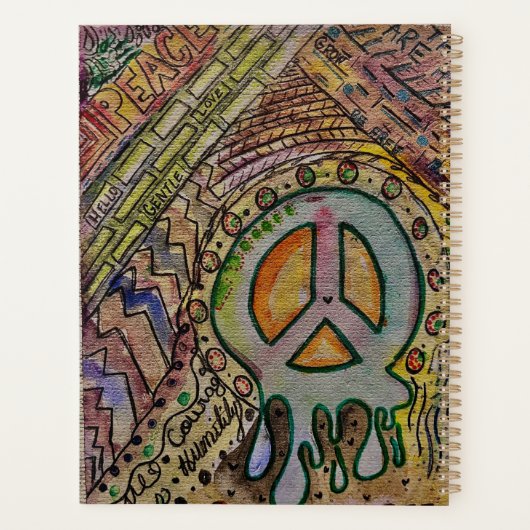 Abstracte innerlijke vredesplanner planner (Achterkant)