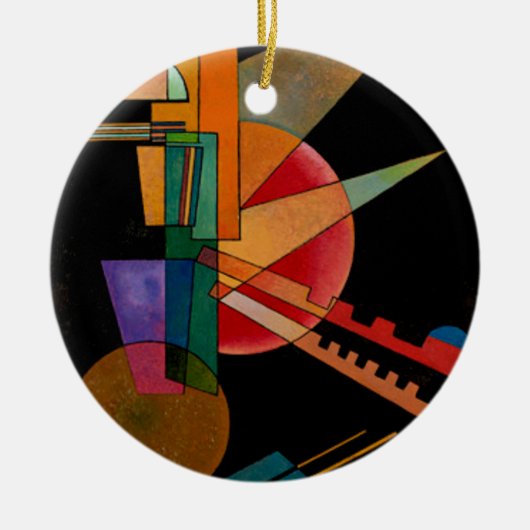 Abstracte interpretatie door Wassily Kandinsky Keramisch Ornament (Voorkant)
