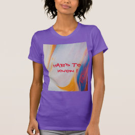 "Abstracte intrige: 'Hard to Know' Typografie op W T-shirt