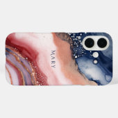 Abstracte iPhone hoesje. Aangepaste naam. Case-Mate iPhone Case (Achterkant (horizontaal))
