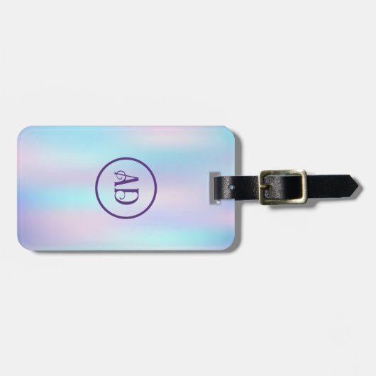 Abstracte Iridescent Achtergrond pasteelkleuren Bagagelabel (Voorkant horizontaal)