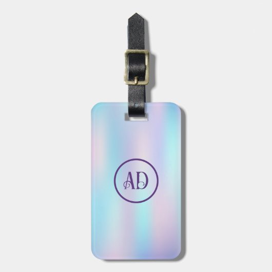 Abstracte Iridescent Achtergrond pasteelkleuren Bagagelabel (Voorkant verticaal)