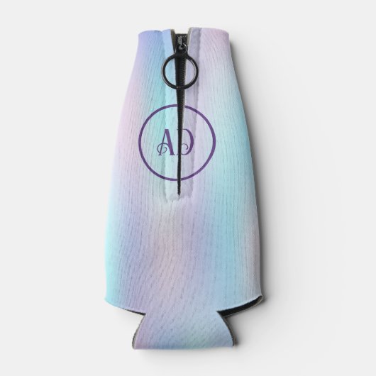 Abstracte Iridescent Achtergrond pasteelkleuren Flesjeskoeler (Achterkant)