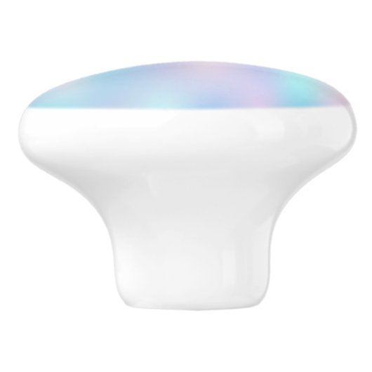 Abstracte Iridescent Achtergrond pasteelkleuren Keramische Knop (Zijkant)