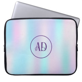 Abstracte Iridescent Achtergrond pasteelkleuren Laptop Sleeve