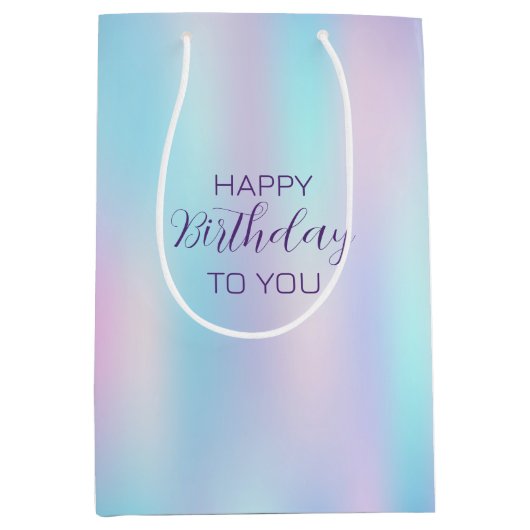 Abstracte Iridescent Achtergrond pasteelkleuren Medium Cadeauzakje (Voorkant)