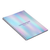 Abstracte Iridescent Achtergrond pasteelkleuren Notitieboek (Rechterzijde)