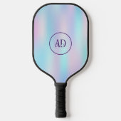 Abstracte Iridescent Achtergrond pasteelkleuren Pickleball Paddle (Voorkant)