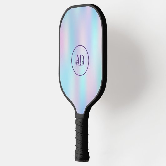 Abstracte Iridescent Achtergrond pasteelkleuren Pickleball Paddle (Links)