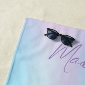 Abstracte Iridescent Achtergrond pasteelkleuren Strandlaken (In situ)