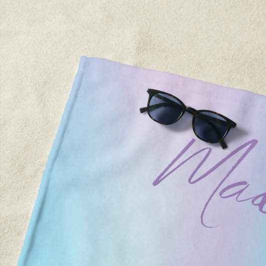 Abstracte Iridescent Achtergrond pasteelkleuren Strandlaken (In situ)