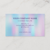 Abstracte Iridescent Achtergrond pasteelkleuren Visitekaartje (Achterkant)