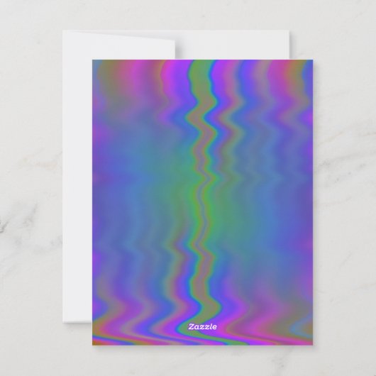 Abstracte Iridescent Color Streak Blank Kaart (Achterkant)