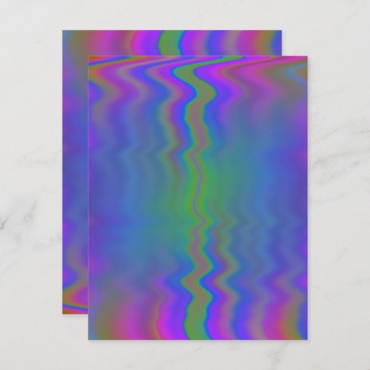 Abstracte Iridescent Color Streak Blank Kaart (Voorkant / Achterkant)