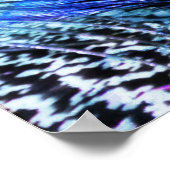 Abstracte Iridescent Peacock Feathers Poster (Hoek)