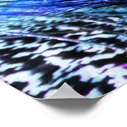 Abstracte Iridescent Peacock Feathers Poster (Hoek)