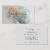 Abstracte Iridescent Waterverf Makeup Artist Visitekaartje (Voorkant / Achterkant)