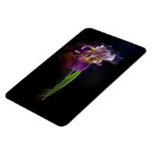 Abstracte Iris Bloem – Elegante Bloemkunst Magneet (Linkerzijde)