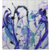 Abstracte Iris Bloemen Douchegordijn (Voorkant)