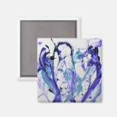 Abstracte Iris Bloemen Magneet (Voorkant / Achterkant)