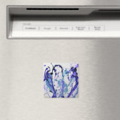 Abstracte Iris Bloemen Magneet (Insitu (Vaatwasser))