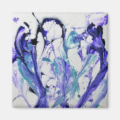 Abstracte Iris Bloemen Magneet (Voorkant)