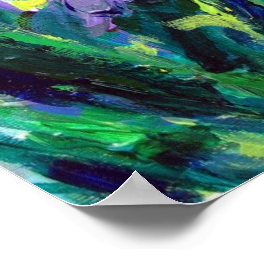 Abstracte Iris Flower Fine Poster Prints (Hoek)
