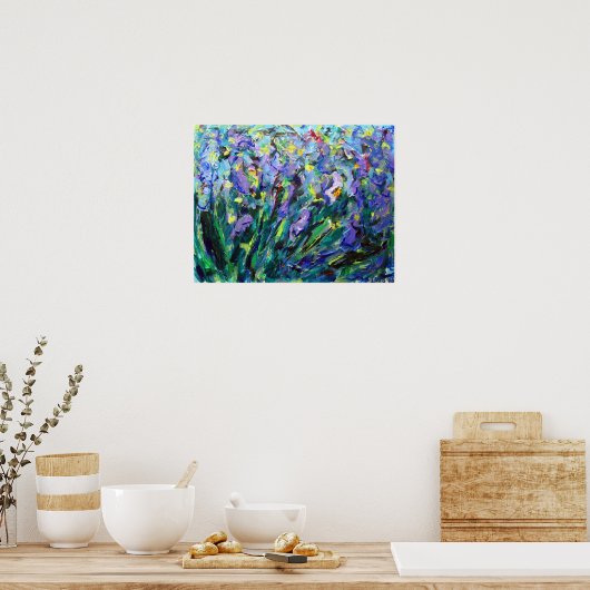 Abstracte Iris Flower Fine Poster Prints (Keuken)
