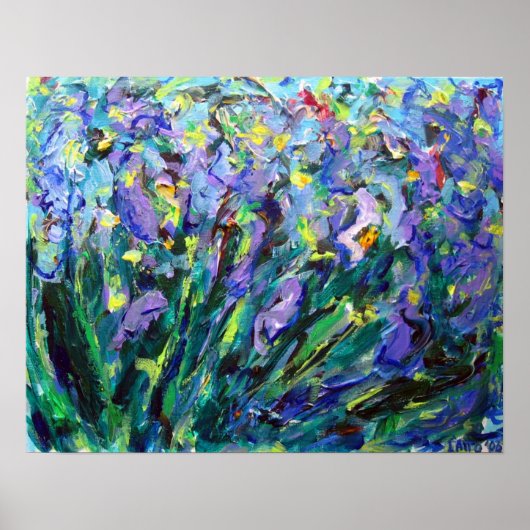 Abstracte Iris Flower Fine Poster Prints (Voorkant)