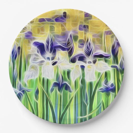 Abstracte Iris Papieren Servetten Bordje (Voorkant)