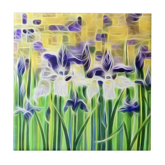 Abstracte Iris Tegel Tegeltje (Voorkant)