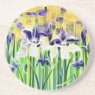 Abstracte Iris Tegel Zandsteen Onderzetter