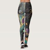 Abstracte iriserende kunst Leggings (Achterkant)
