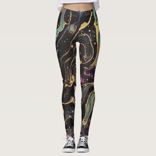 Abstracte iriserende kunst Leggings (Voorkant)