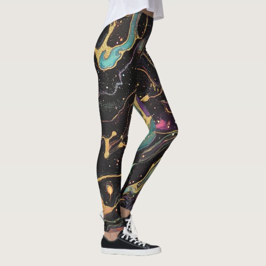 Abstracte iriserende kunst Leggings (Rechts)