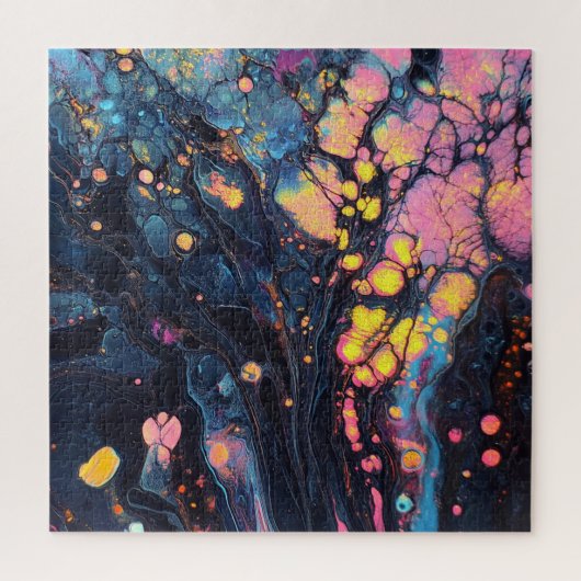 Abstracte iriserende kunst puzzel (Verticaal)