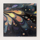 Abstracte iriserende kunst puzzel legpuzzel (Horizontaal)