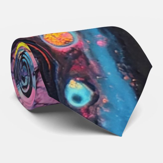 Abstracte iriserende kunst Stropdas (Opgerold)