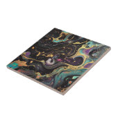 Abstracte iriserende kunst Tegel Tegeltje (Zijkant)