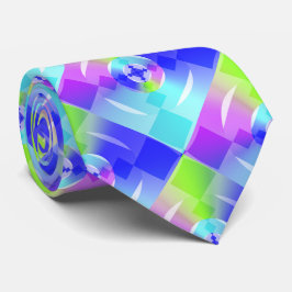 Abstracte iriserende regenbooggradiënt fractale ku stropdas