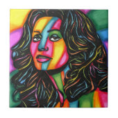 abstracte Italiaanse vrouwen geconfronteerd met or Tegeltje (Voorkant)