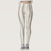 Abstracte ivoor textuur leggings (Voorkant)
