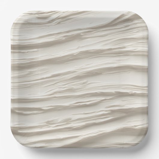 Abstracte ivoor textuur papieren bordje (Voorkant)