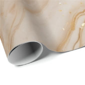 Abstracte ivoren marmeren textuur met gouden accen cadeaupapier (Rol Hoek)